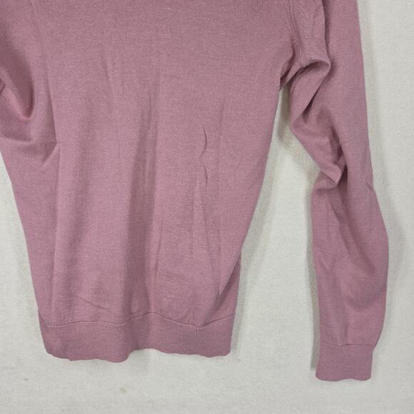 Vintage Brooks Brothers Womens Sweater Small Pink Silk Cashmere Classic Preppy - Picture 2 of 8